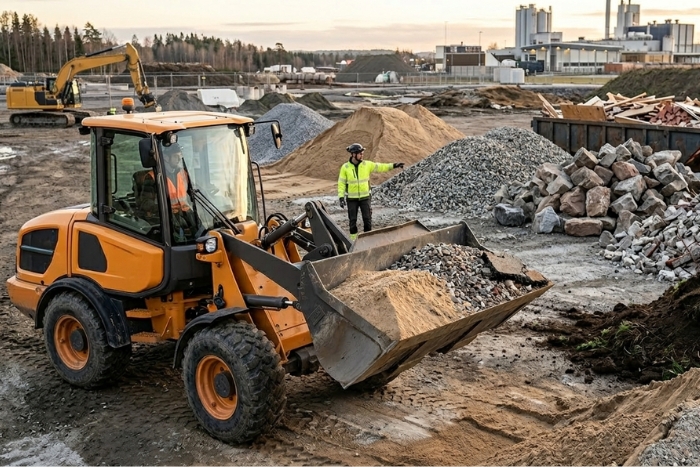 ¿Qué tipos de materiales puede cargar un cargador frontal?